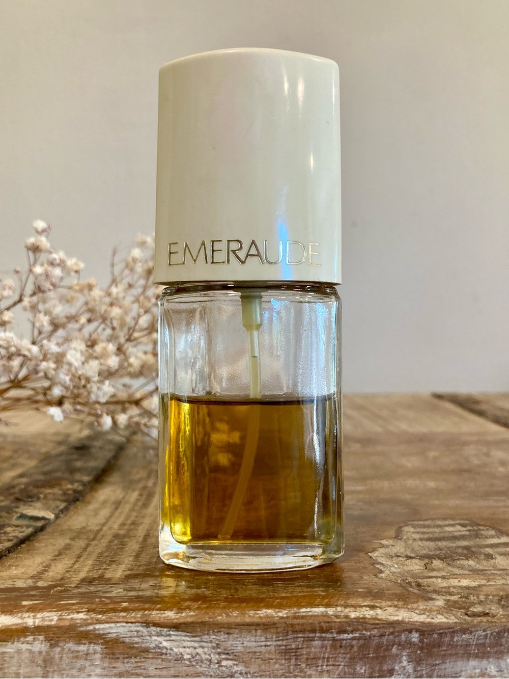 Vintage Emeraude Cologne Spray Cody USA Glass Bottle 0.8 oz